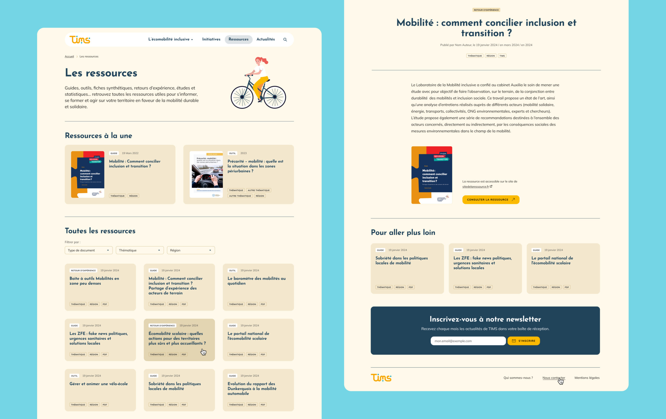 Vue de la page ressource