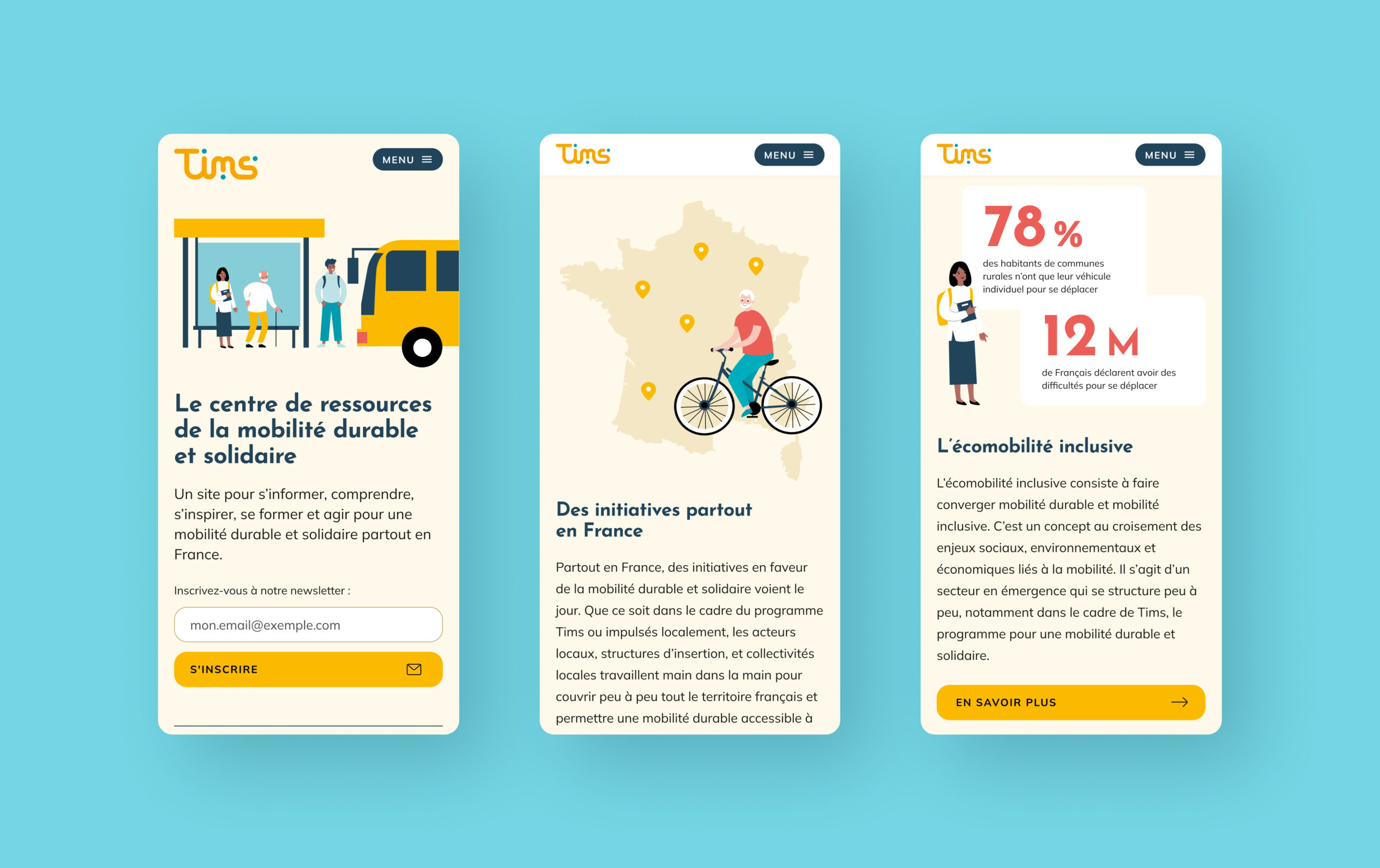 Vues mobile du centre de ressources